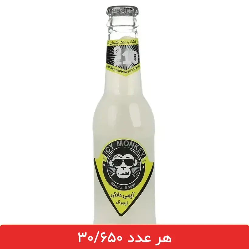 44bbf91ef314f8f0c607aca14e63261b0bf55bbe_1701035229 نوشابه آیسی مانکی لیموناد 250 میلی لیتر - 12 عددی