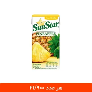 آبمیوه پاکتی آناناس سان استار - بسته 18 عددی