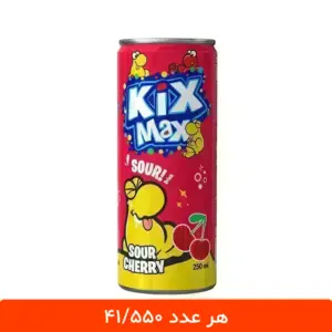 نوشابه کیکس مکس طعم آلبالو حجم 250 میلی لیتر - بسته 24 عددی