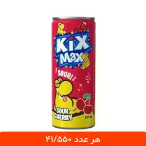 نوشابه کیکس مکس طعم آلبالو حجم 250 میلی لیتر - بسته 24 عددی