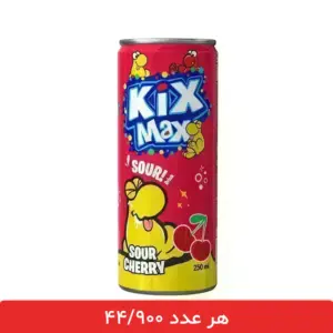 نوشابه کیکس مکس طعم آلبالو حجم 250 میلی لیتر - بسته 24 عددی
