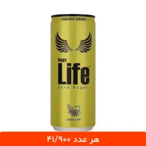 نوشابه انرژی زا بدون قند با طعم لیمو هپی لایف – 12 عددی - هپی لایف رنگی