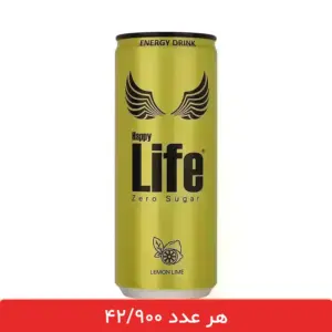 نوشابه انرژی زا بدون قند با طعم لیمو هپی لایف – 12 عددی - هپی لایف رنگی