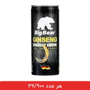 نوشابه انرژی زا بیگ بیر جنسینگ 240 میلی لیتر - 12 عددی