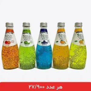 بسته 12 عددی نوشیدنی تخم شربتی هرمود - ترکیب 5 طعم