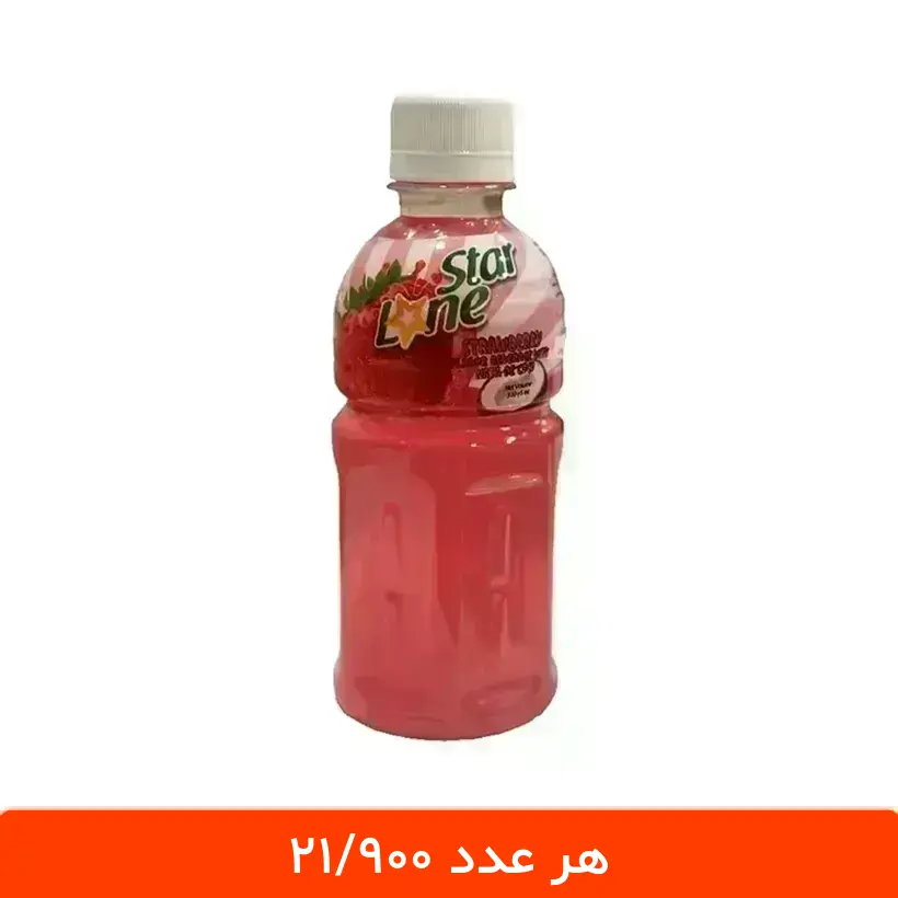 lunestar-strawberry2-p-p-p آبمیوه توت فرنگی با تکه های نارگیل لون استار 12 عددی - طرح موگو موگو