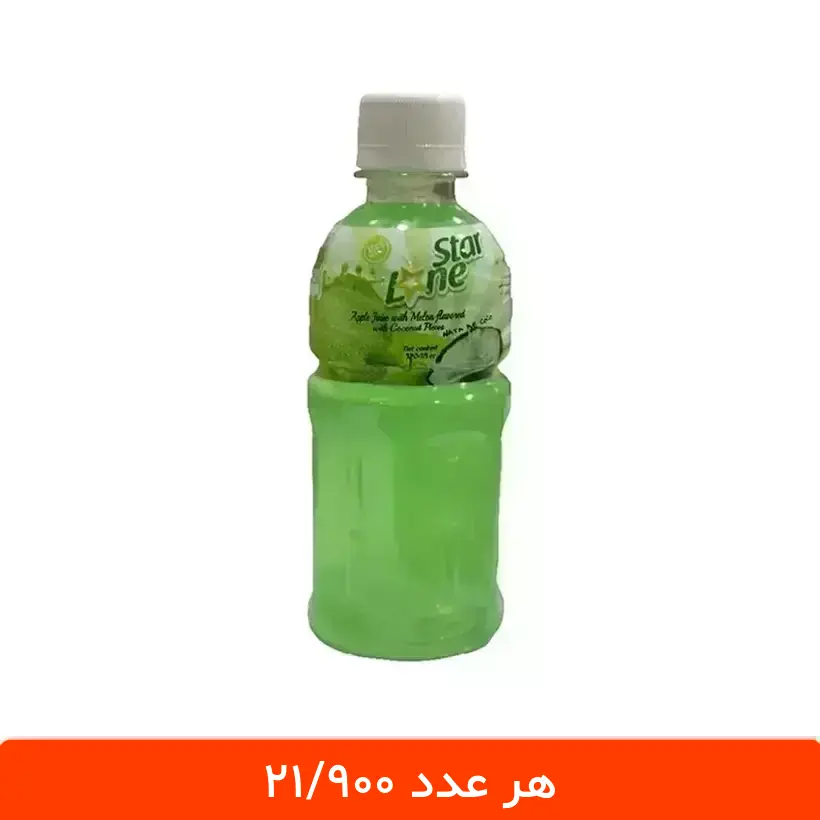 lusib آبمیوه سیب طالبی لون استار با تکه های نارگیل - بسته 12 عددی