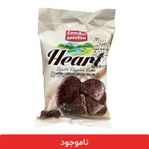کیک قلبی سیمرغ شکلاتی 50 گرم - 48 عددی