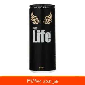 نوشابه انرژی زا هپی لایف مشکی 250 میلی لیتر - بسته 12 عددی