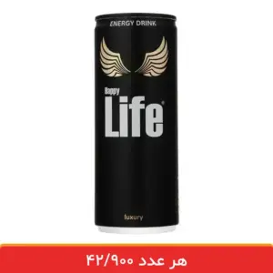 نوشابه انرژی زا هپی لایف مشکی 250 میلی لیتر - بسته 12 عددی