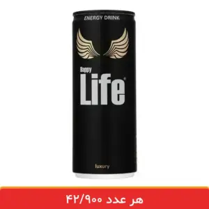 نوشابه انرژی زا هپی لایف مشکی 250 میلی لیتر - بسته 12 عددی