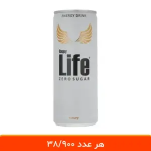 نوشابه انرژی زا هپی لایف بدون قند (زیرو) -12 عددی