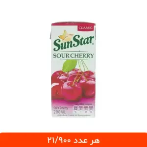 آبمیوه پاکتی آلبالو سان استار 200 میلی لیتر - 18 عددی