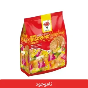 بیسکوئیت پاکتی کرمدار میوه ای آدرین - بسته 6 عددی