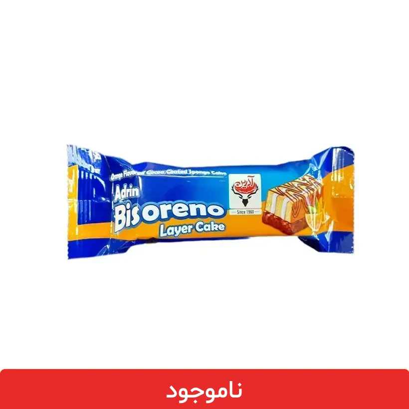 portghal کیک لایهای بیس اورنو طعم پرتقال آدرین - بسته 24 عددی