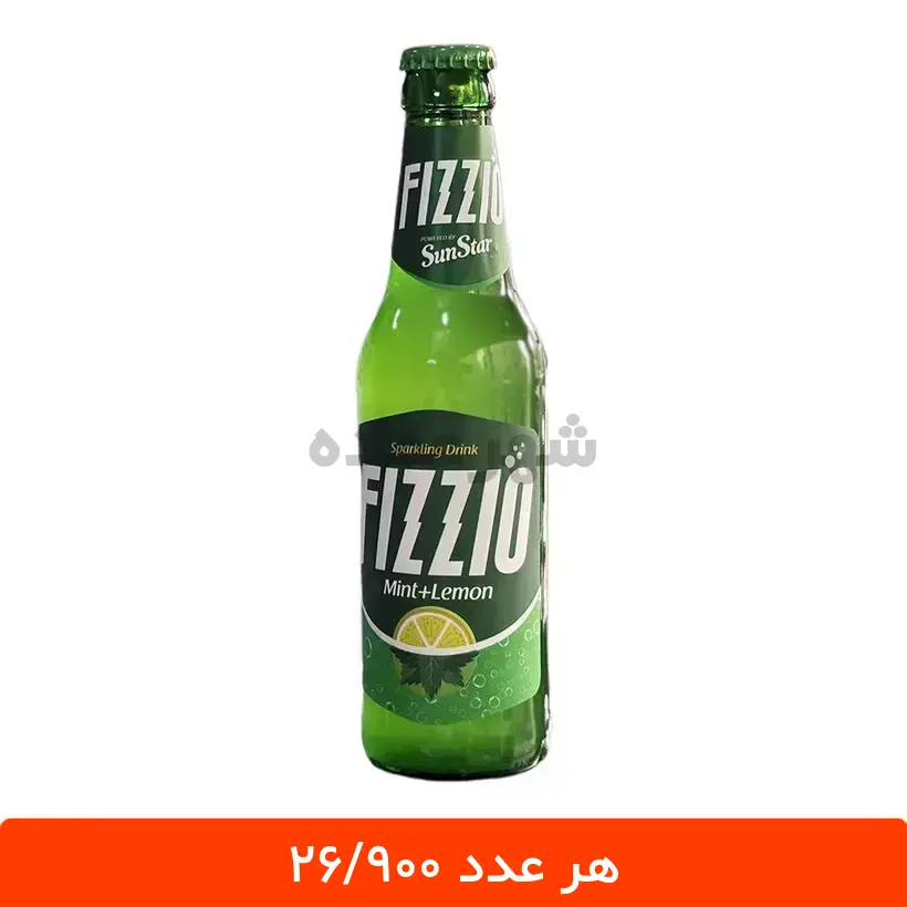 Fizzio Lemon mint نوشابه گازدار لیمو نعناع فیزیو - 12 عددی
