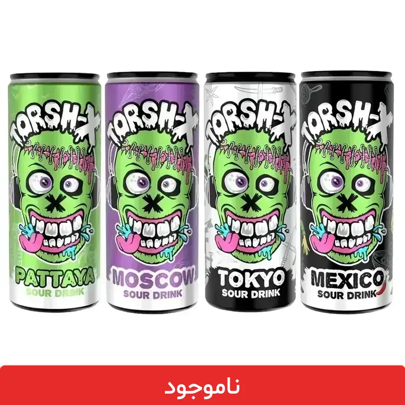 TorshX پک نوشابه گازدار ترش ایکس 250 میلی لیتر - 12 عددی