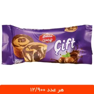 کیک دوقلوی دو رنگ با کرم کاکائو - 24 عددی