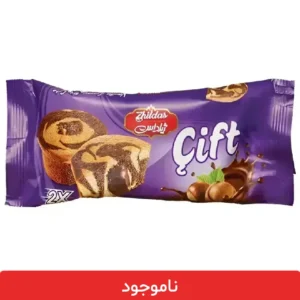کیک دوقلوی دو رنگ با کرم کاکائو - 24 عددی