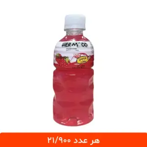 آبمیوه توت فرنگی با تکه های نارگیل هرمود - 6 عددی